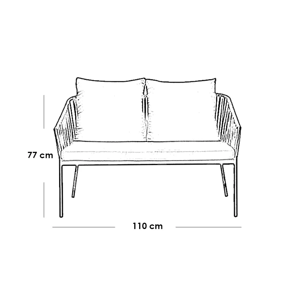 طقم اثاث خارجي حديد و دبار وزجاج ووتر بروف وبلاستك وفايبر و اسفنج 3 مقعد 3.webp