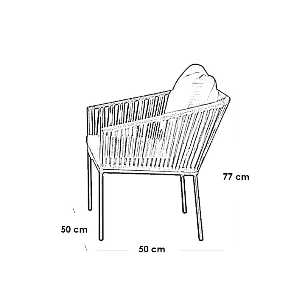 طقم اثاث خارجي حديد و حبل وزجاج ووتر بروف وبلاستك وفايبر و اسفنج 3 مقعد 3.webp