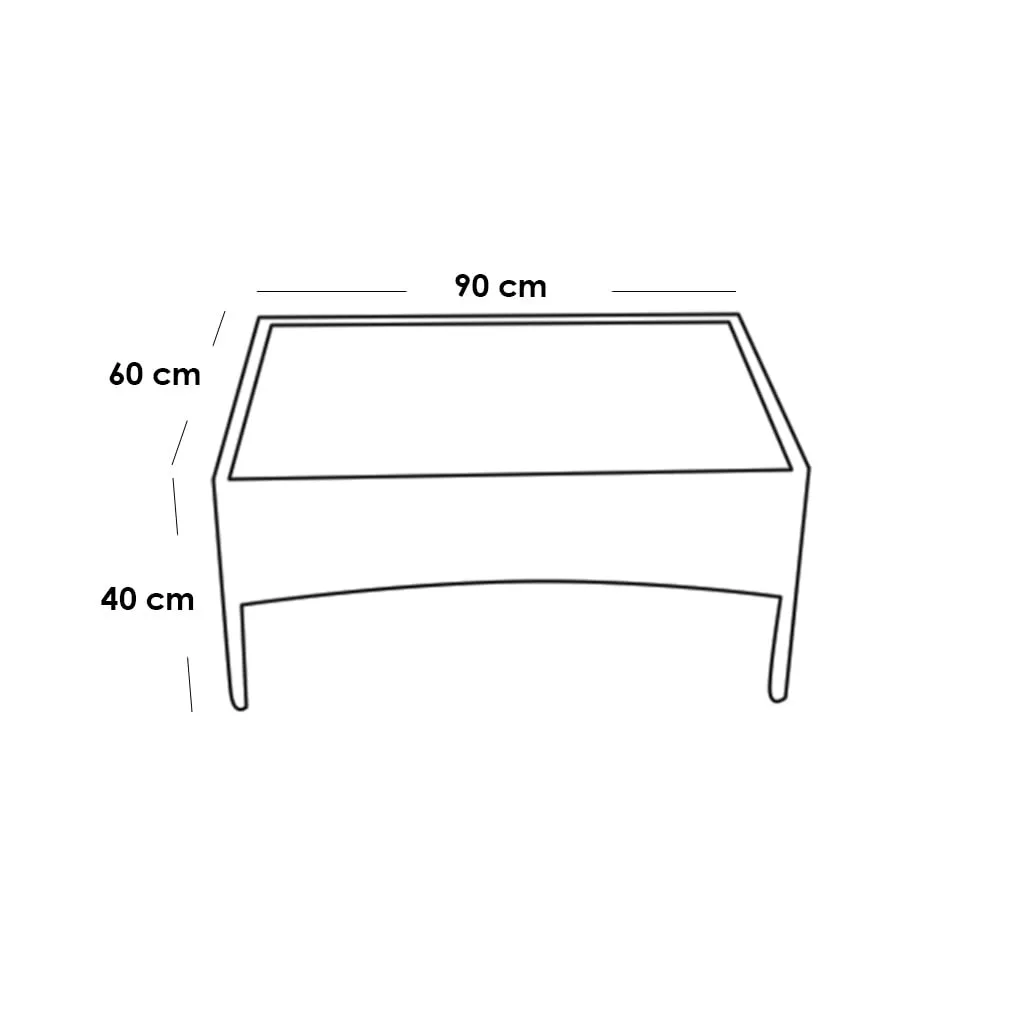 طقم أثاث خارجي 4 قطع حديد وقماش مقاوم للماء أسود 3.webp