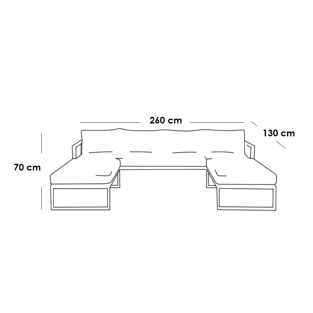 طقم أثاث خارجي 4 قطع بني وأزرق 2.webp