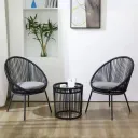 طقم خارجي دبار 3 قطع أسود ورمادي