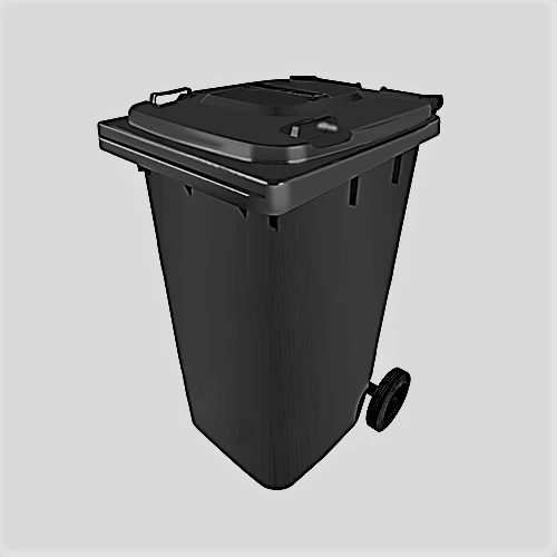 سلة قمامة بعجلات 120 لتر